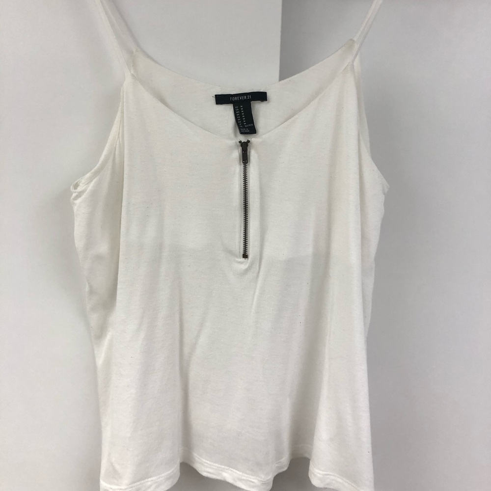 White zipper tank